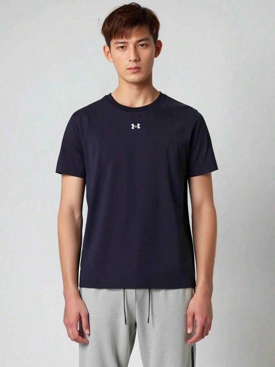 Under Armour Herren atmungsaktives, schnell trocknendes Outdoor Lässig Kurzarm T-Shirt, Sommer - Marine - Übersicht 1