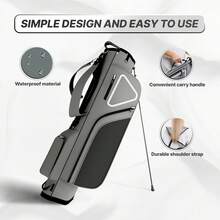 Ultra-Lite Stand Bag - 3 Lbs, 4 Way Divider Portable Club Carry Bag,-Repellent Travel With Rain Hood, Gifts Men And Women - Gray - 查看 5