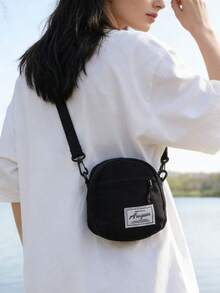 Bolso de hombro mini de moda de unicolor minimalista y versátil - Negro - Ver 9