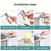 Sink Liquid Soap Dispenser Dishwashing Detergent Pump For Kitchen Home Use Vegetable Washing Basin Cleaner Press Bottle Pressure Pump Home Bathroom Decor Fall Decor Back To School - Multicolor - View 7