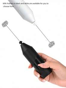 1个手持式电动奶泡器，家用烘焙工具，无线电池供电咖啡奶泡器饮料搅拌器，带不锈钢电动搅拌器，适用于咖啡、拿铁、卡布奇诺、热巧克力、蛋白粉等。 - 彩色 - 查看 6