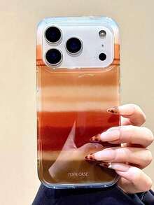 Y2K Retro Brown Striped Transparent Phone Case, Compatible With IPhone 17/12/13/14/15/16 Pro Max/14/15/16 Plus/11, Artistic And Simple Looking Phone Case With Soft Back Cover That Is Shockproof, Waterproof, Drop Resistant, And Scratch Resistant - Sọc - Xem 4