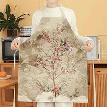 1pc Floral Pattern Apron, Creative Funny Fashion Printed Apron, Kitchen Cooking Household Cleaning Apron, Innovative Home Apron - Multicolor - View 16
