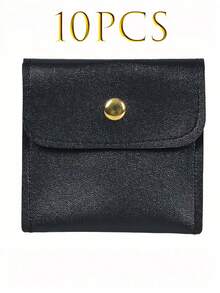 20/1pc Faux Leather Jewelry Pouch With Snap Closure, Jewelry Storage Bag - Luxury Gift Bag For Earrings, Necklaces, Bracelets And Rings - Pu Leather Storage Bag - View 17