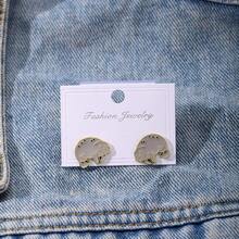 Manatee Earrings Enamel Daily Jewelry Ear Stud Gift For Friends Fashion Refinement - Grey - View 6