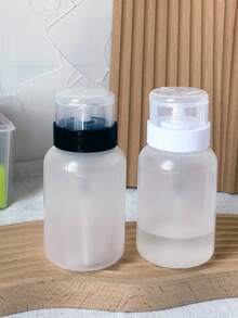 250ml Large Capacity Nail Polish Remover Refillable Bottle With Lock Pump, Nail Cleaning Solution Makeup Remover Bottle - Multicolor - View 3