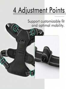 Harness Anjing, Harness Hewan Peliharaan Anti Tarik dengan 2 Klip Tali, Rompi Anjing Empuk yang Dapat Diatur, Rompi Oxford Reflektif Anti Selip untuk Hewan Peliharaan dengan Pegangan Kontrol Mudah untuk Anjing Besar - Rompi dan Tali Bukan Satu Set dan Perlu Dibeli Terpisah, Rompi Anjing Anti Selip Reflektif untuk Dada dan Punggung, Tali Anjing Bernapas dan Dapat Diatur - MultiWarna - View 5