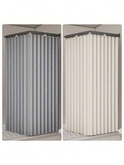 1pc Fashionable Gray Shower Curtain, Equipped With C-Shaped Hooks And Leather Straps For Easy Installation Without Drilling, Waterproof Bathroom Divider Curtain, Covers Unsightly Areas, Suitable For Rental Homes, Bedrooms, Living Rooms, Showers And More Scenarios.