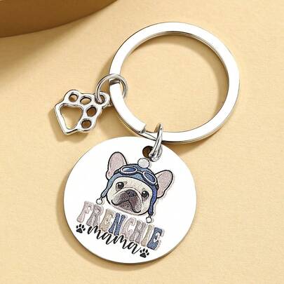 Quà tặng cho chó Bulldog Pháp, Phụ kiện cho chó Bulldog Pháp, Đồ trang trí cho chó Bulldog Pháp, Quà tặng cho mẹ nuôi chó Bulldog Pháp, Móc khóa hình chó, Quà tặng Ngày của Mẹ
