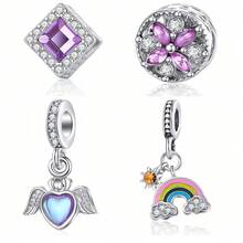 9件套紫色流苏、心形、彩虹吊坠饰品，时尚配饰 - 彩色 - 查看 4