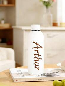 1件客製化雙層不鏽鋼咖啡杯/蘇打水瓶，運動保溫水杯，500ml/17oz 個性化姓名杯，多色可選，適合開學、節日與生日禮物 - 彩色 - 查看 3