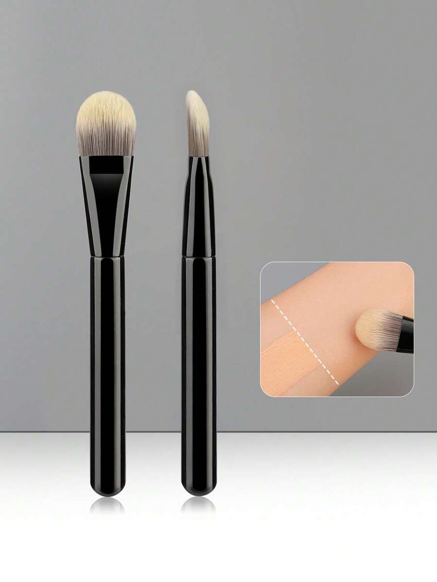 Professional Foundation Brush 47 Broom Head Liquid Foundation Shadow Concealer Brushes Women Face Base Makeup Beauty Tools - Black - View 1