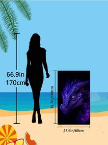 1 pieza Toalla de playa con patrón de dragón escamado morado sobre fondo negro, disponible en múltiples tamaños. Características: secado rápido, suave, portátil, de moda, a prueba de arena, súper absorbente, hecha de material de microfibra. Estilos: bohemio, tropical, retro, humorístico, yoga, picnic, protección UV. Adecuado para la playa, la piscina y actividades al aire libre; equipo de viaje esencial para camping, yoga, gimnasio, deportes y natación. Unisex. - A - Ver 14