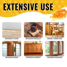 jakehoe Beeswax Wood Furniture Polish, Wood Floor Wood Furniture Cleaner Cleaning Protecting Nourishing Caring, Smooth Out Fine Scratches Polishing Brightening Look Brand New - 液體 - 查看 6
