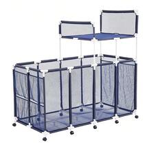 Pool Storage Bin, 64.96 X 33.46 X 64.96 In, Rolling Pool Float Storage Organizer With Side Pockets & Noodles Holder Rack, Durable Plastic Frame, Poolside Toys Mesh Basket For Swimming Pools - Plastic Stand 65*33*65 Inches - View 8