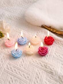 Rose Scented Candle Set (9Pcs) With Gift Box & Organza Bags, Romantic Decorative Candles For Wedding, Proposal & Special Occasions - 9Pcs - View 9