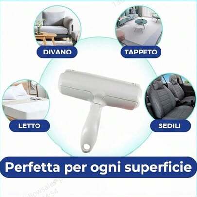 宠物毛发去除刷、宠物毛发去除器、宠物毛发滚筒，可去除沙发和地毯上的毛发，专为猫狗设计的滚筒刷，可重复使用。