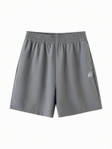 Balabala Children's Summer Lightweight Sports Shorts, Elastic Waistband, Breathable Fabric, Suitable For Boys And Girls Activities And Play - Cold Gray - View 4