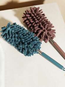 Ultrafine Fiber Duster, Retractable And Washable Feather Duster, Bendable Head Portable Duster, Suitable For Cleaning Ceiling Fans, Furniture, Blinds, Cars, High Storage Areas, A Great Adult Christmas Gift - A - View 5