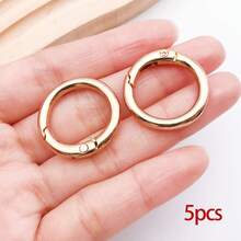 5个心形圆形钥匙扣夹银色金属心形登山扣钥匙圈DIY创意设计悬挂旋转龙虾爪扣触发弹簧钩用于珠宝制作 - 彩色 - 查看 28