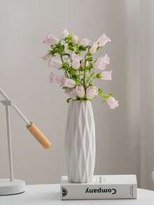 1pc Minimalist Decorative Vase, Suitable For Living Room, Bedside Table, Coffee Table, TV Cabinet, Delicate Plastic Vase, Creative Decorative Flower Vase, Simple And Fresh White Modern Nordic Style Home Decor - Multicolor - View 9