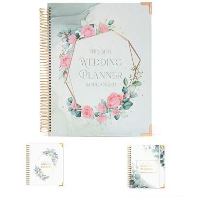 1pc Wedding Checklist, Budget Planner, Engagement Gift, Deluxe Bride's Planning Handbook, Newlyweds' Message Book With Inner Pocket, Suitable For Wedding, Engagement Party, Wedding Anniversary, Birthday Party, Gift Giving, Bachelor/Bachelorette Party, Anniversary, Graduation Season And More Occasions