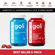 Vegan Goli Gummies Bundle: Ashwagandha & Apple Cider Vinegar Vitamins – Gelatin-Free, Gluten-Free - 2 chai - Xem 6
