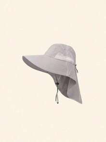 1pc Unisex Sunproof Hat With Neck Cover, Breathable Fishing Hiking Bucket Hat Outdoor Spring Summer, Camouflage Pattern Random - Fisherman's Hat - View 3