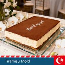 TX 1pc Transparent Acrylic Tiramisu Powder Sprinkle Template, Personalized "Just Married" And "Just Engaged" Text Baking Cake Decor Mold, Hollow Blessing Design Template, Easy To Operate, Clear Pattern, Reusable, Suitable For Wedding Venue Decor, Engagement, Birthday, Cake Baking Decor, Valentine's Day And Party Atmosphere Decor. - View 4