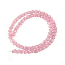 1 Strand Pink Cat's Eye Loose Beads DIY Beaded Cat's Eye Round Beads Cat's Eye Loose Beads DIY Necklace Jewelry Bracelet Accessories - Pink PK - View 9