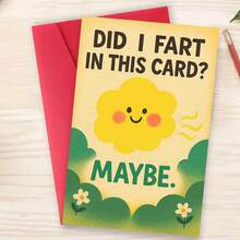 1/3 Sets Humorous Greeting Card Featuring A Funny Fart Joke, Ideal For Friends And Family. Great For Birthdays, Anniversaries, Or Simply To Bring A Smile. A Perfect Gift Idea For Any Event, Complete With An Envelope - A - View 6