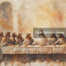 1pc Framed/Unframed The Last Supper Vintage Christian Canvas Poster Jesus And Twelve Disciples Abstract Wall Art Print Religious Retro Painting For Apartment,Living Room,Bedroom,Modern Home Decoration - Poster - View 6