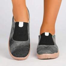 Women's Retro Style Comfortable Casual Sports Shoes | Easy Slip-On Design - Black - View 4