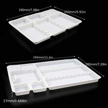 3pcs Disposable Medical Instrument Tray, Plastic Tool Holder Rack, Washable Oral Care Supplies - Multicolor - View 4