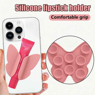 Butterfly Shaped Silicone Phone Holder, Multi-Functional Adhesive Storage Stand, Portable Handsfree Bracket, Suitable For Lipstick, Concealer, E-Cigarette Etc., Ideal For Daily Use And As Gift For Friends, Party Favors