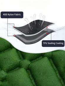 1个充气双人睡垫，内置枕头和气泵，超轻便携防水露营垫 - 彩色 - 查看 7