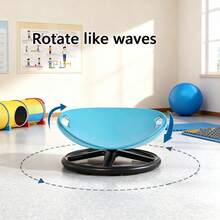 Sensory Rotating Chair With Grip Design, Non-Slip Metal Base, Improves Balance And Coordination, Specially Designed For Training And Rehabilitation, Indoor/Outdoor Use, Essential For Autism - Baby Blue - View 3