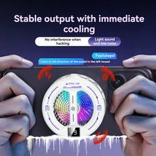 New Semiconductor Magnetic Clip-On Phone Cooler With Digital Temperature Display And RGB Lighting, Suitable For - Multicolor - View 7