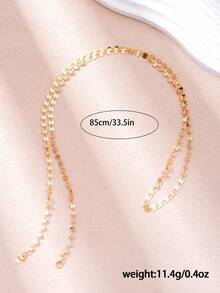 1 件波西米亚性感休闲女士亮片流苏项链，适合日常和派对佩戴 - 金色 - 查看 7