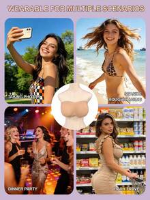 Silicone Breast Implants With Adjustable Closure, Invisible Lifting, Reusable, Made Of Elastic Material, Available In Sizes 33-65cm, Including Medium And Large Sizes, Suitable For All Body Types And Everyday Wear. - 膚色 - 查看 8
