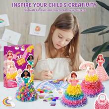 Conjunto Criativo de Arte Poke 3D de Princesa, Decorações de Vestido de Princesa Poke de Tecido DIY, 5 Estilos de Princesa, Brinquedo de Arte Criativa Presente para Meninas com 3+ Anos de Idade - Artesanato - Visão 4