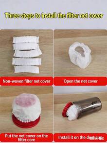 200pcs/Pack Universal Vacuum Cleaner & Floor Sweeper Replacement Filters, Non-Woven Dust Bags, Breathable Elastic Dust Cover - Multicolor - View 4