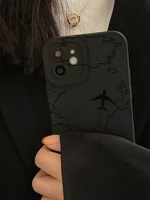 1个液态TPU手机壳，飞机图案，全方位保护，防震防摔，兼容 17/17 Pro/17 Pro Max/16/16 Pro Max/11/12/13/14/15/15 Pro/15 Plus/15 Pro Max/7 Plus/8 Plus/X/Xs Max/Xr/11 Pro/12 Pro/13 Pro/14 Pro/12 Mini/13 Mini/11 Pro Max/12 Pro Max/13 Pro Max/14 Pro Max/14 Plus/6/6s/6 Plus/7/8/SE，以及Galaxy S26/S26 Plus/S26 Ultra/S25/A54/A14/A12/A13/A15/A32/A33/A24/A52S/S20/S21/S22/S23/S24/S23。 Plus/S24 Ultra。[国际版，非国产版] - 黑色 - 查看 2