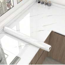 1 rolă de tapet autoadeziv cu model de marmură de lux, autocolante de perete detașabile, impermeabile, ușor de aplicat hârtie autocolantă din vinil pentru bucătărie și baie, decor cameră, dulap, blaturi, decor casă, decor artistic de perete, autocolante decorative de perete, tapet - Alb 1buc - Vizualizare 2
