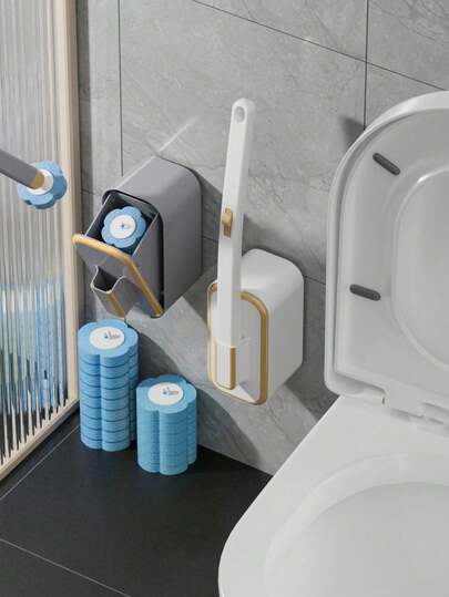 Bộ 1 Chổi cọ toilet dùng một lần (kèm đầu chổi thay thế) | Chổi cọ toilet lắp đặt dễ dàng | Đầu chổi tích hợp dung dịch tẩy rửa | Dụng cụ vệ sinh phòng tắm | Làm sạch những khu vực khó tiếp cận | Đồ dùng vệ sinh phòng tắm | Vật dụng cần thiết cho mùa tựu trường | Trang trí phòng tắm | Lựa chọn mùa hè