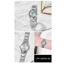 Đồng hồ nữ Casio LTP-1241D màu xanh bạc hà, dây thép không gỉ, chống nước 30M, máy quartz. - Một cỡ - Xem 5