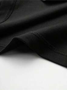 Camiseta de talla grande con estampado WIFE LIFE, top casual de manga corta y cuello redondo para primavera y verano, ropa de talla grande para mujer. - Negro - Ver 3