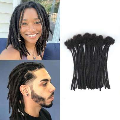 Dreadlock Extension 10/12/14/16/18 Inch Loc Extension Can Be Dyed Bleached Curled Handmade Loc Extension For Men Women