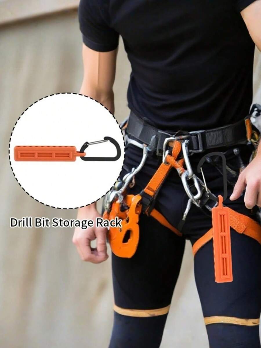 1 Pc Hanging Buckle Storage Strip, Ten Hole Screwdriver, Drill Bit Storage Rack, Drill Bit Bracket With Climbing Buckle - Multicolor - View 1