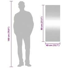 vidaXL Wandspiegel 40x100 cm Glas Rechteckig Geeignet für Schlafzimmer, Fitnessräume und Ankleidezimmer, einfach zu montieren, platzsparend und für mehr Komfort mit Tapeten kombinierbar. Auch als Schminkspiegel, Badezimmerdekoration, Wohnzimmerdekoration und verspiegelte Wandgestaltung geeignet - Einheitsgröße - Übersicht 6